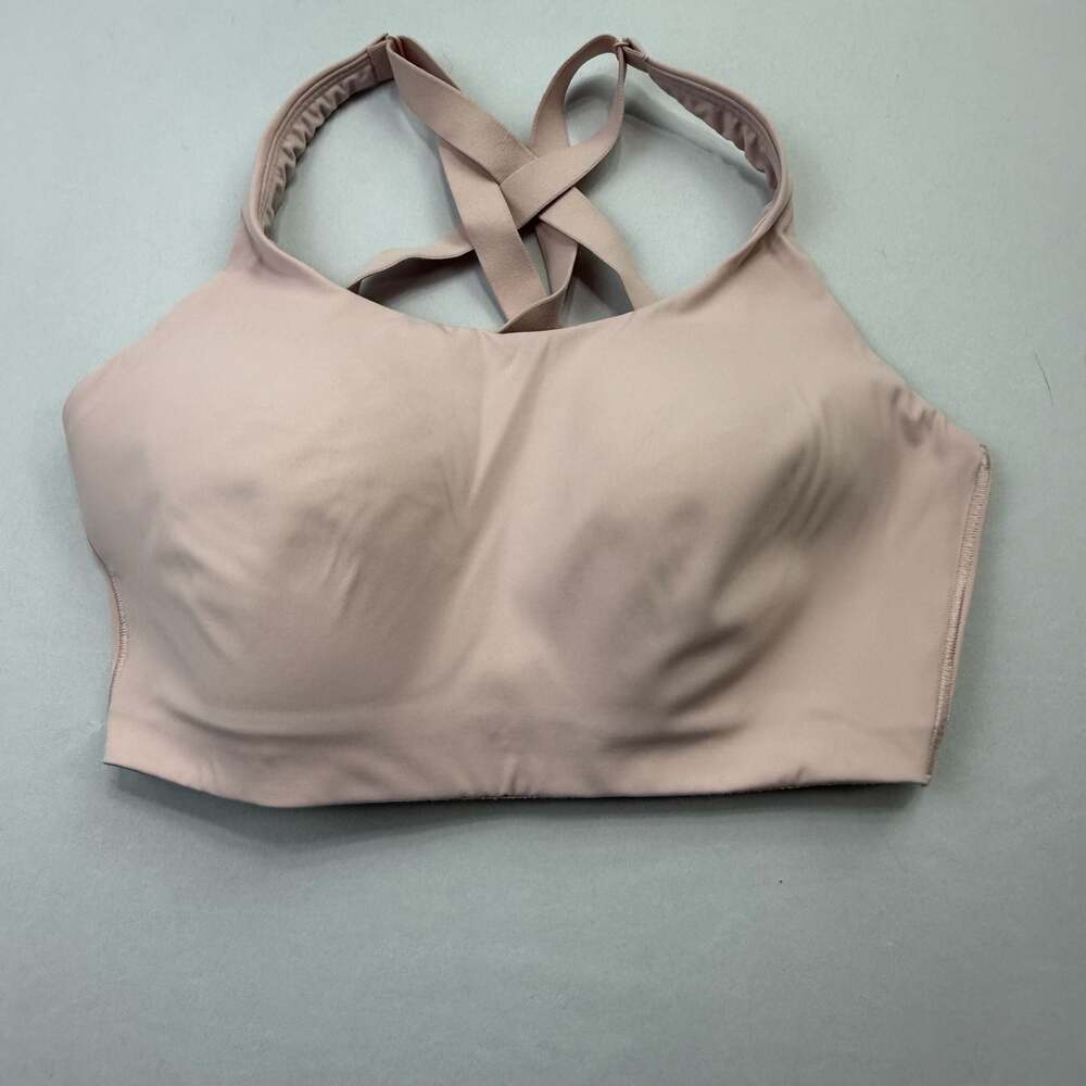 lululemon AirSupport Bra High Support Bra 36DD Pink Mist Pink